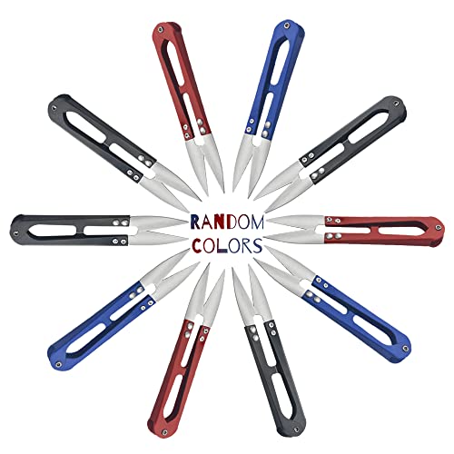 WMYCONGCONG 12 PCS U Sewing Scissors Clippers Yarn Thread Cutter Mini Small Snips Carbon Steel Trimming Nipper Embroidery Clippers Handheld Snippers for Arts Crafts Stitch DIY Projects, RANDOM COLOR