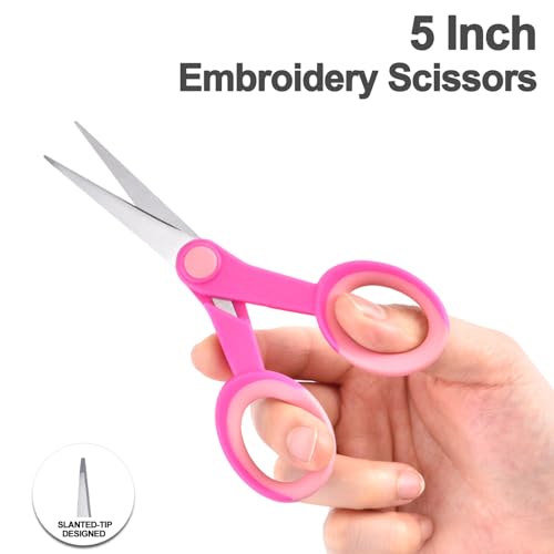 Zicolu Premium Sewing Scissors Bundle: Heavy Duty Fabric, Detail Embroidery & Small Selvedge Scissors, Thread Snips for Tailoring, Dressmaking, Quilting & Arts&Crafts - size: 8.1"/5.1"/5"/4"
