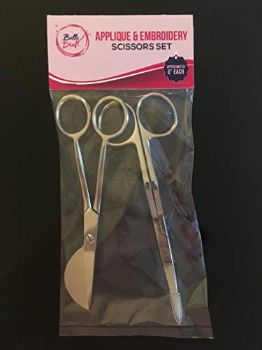 6 Inch Stainless Steel Scissors Set, Duckbill & Double Curved