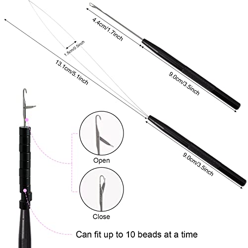 NEWISHTOOL Micro Links Hair Extensions Kit, Hair Extension Pliers for Beads - color: Black