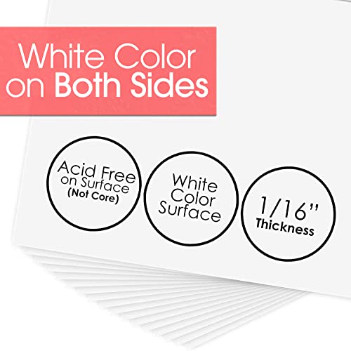 Golden State Art 5x7 White Backing Board, 10 Pack Backer Boards for Prints - size: 5x7