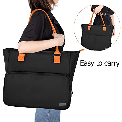 Yarwo Large Knitting Tote Bag with Crochet Hook & Needles Organizer Pockets