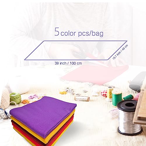 Jtnohx Large Soft Felt Sheets Felt Fabric for Crafts Thanksgiving Color 5Pc - color: Thanksgiving Colors Series