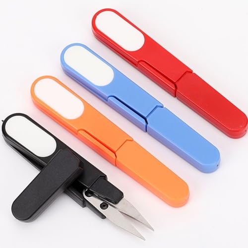 4.5-Inch Sewing Scissors (Pack of 4) - Small Yarn Thread Cutter Snips & Trimming Nippers for Stitch Work, Mini DIY Supplies & Craft Shears, Ultra-Sharp & Ergonomic