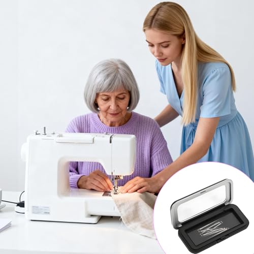 2Pcs Magnetic Needle Case Set, Portable Needle Holder Tin with Magnet, Compact Sewing Needle Storage Box for Pins and Needles, Ideal Needle Organizer for Sewing, Quilting, Embroidery, and Travel