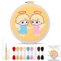 Harimau Punch Needle Kit Twelve Zodiac Signs Pattern,1Pc Embroidery Hoop, Essential Punch Needle Supplies,Ideal Punch Art for Beginners,DIY Adults Embroidery, Video Teaching - color: 65277