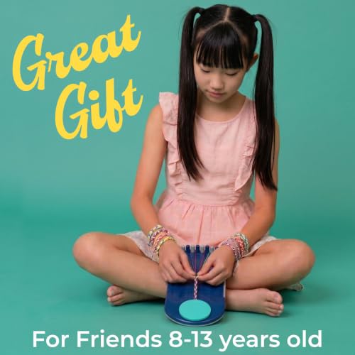 Choose Friendship, My Friendship Bracelet Maker®, an American Original | 20 Pre-Cut Threads - Makes Up to 8 Bracelets | Craft Kit, Kids, Bracelet Making Kit, Jewelry-Making Kit, Gifts for Girls 8-12 - color: Cotton Candy