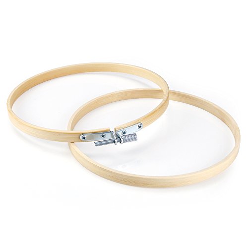 Pllieay 6 Pieces 6 inch Round Embroidery Hoops