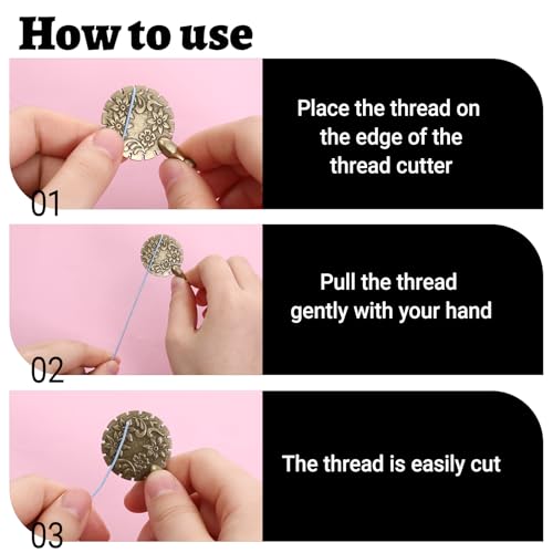 Xthrotsenk 2PCS Yarn Cutter Pendants Gold Thread Cutter Pendant Thread Floss Cutting Tools for DIY Sewing Tools Knitting Sewing Craft