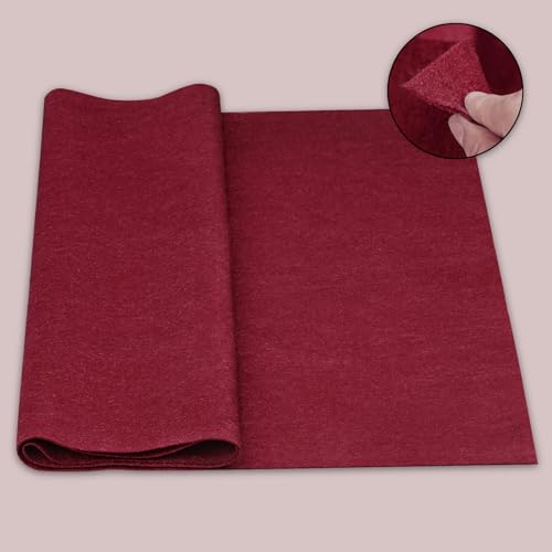 Craft Felt Fabric by The Yard Thickness 1.6mm 36" x 72" Soft and Durable Felt Fabric for Sewing Crafts Blankets DIY Creative Project (Wine Red) - color: Wine Red
