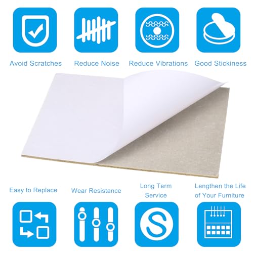 PATIKIL 8x6 Inch Lamp Base Felt, 5Pack 2mm Thickness Rectangle Felt Furniture Pad Soft Adhesive Non-Slip Anti-Scratch Backed Felt for Lamp Furniture DIY Craft, Beige - color: Beige, size: 8x6 Inch