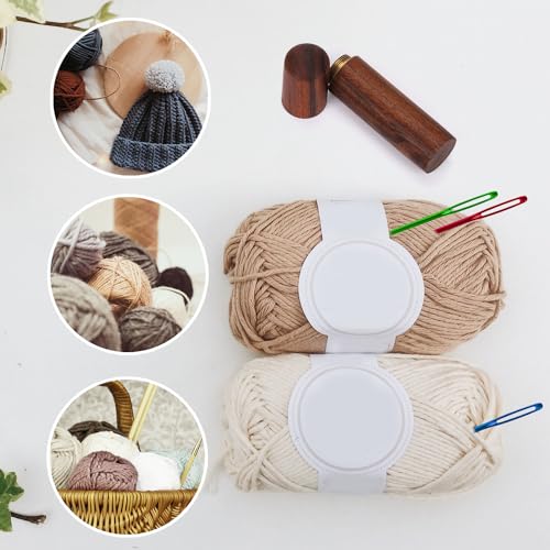 8pcs Large Eye Darning Needles for Wool, Stainless Steel Embroidery Needles Large Eye Hand Knitting Needles Tapestry Needles Yarn Sewing Needle with Wooden Needle Case for Crochet Projects
