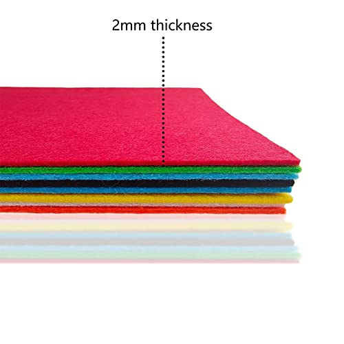 Jtnohx Stiff Felt, 2mm Thick Felt Sheets for Crafts, 8"x12" Hard Felt Fabric Squares 8Pcs for DIY Projects (Blue Green Series) - color: Blue Green Series