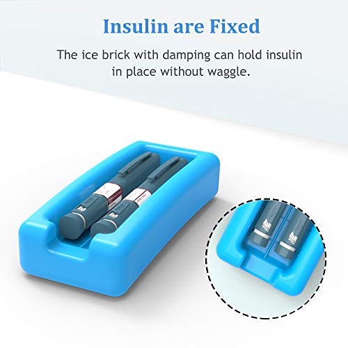 SHBC Insulin Pen Carrying Case Portable Medical Cooler Bag for Diabetes with Protective Ice Brick - Convenient to Changing Needles with Each Injection Purple - color: Purple