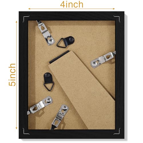 Vittanly 4x5 Picture Frame for Wall or Tabletop, Black - color: Black, size: 4x5
