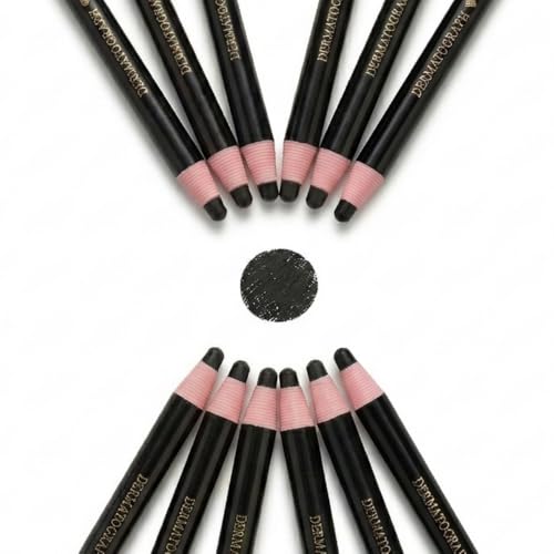 12-Pack 6color Grease Pencils Grease Pen China Markers for Glass Metal Wood - color: Black 12p