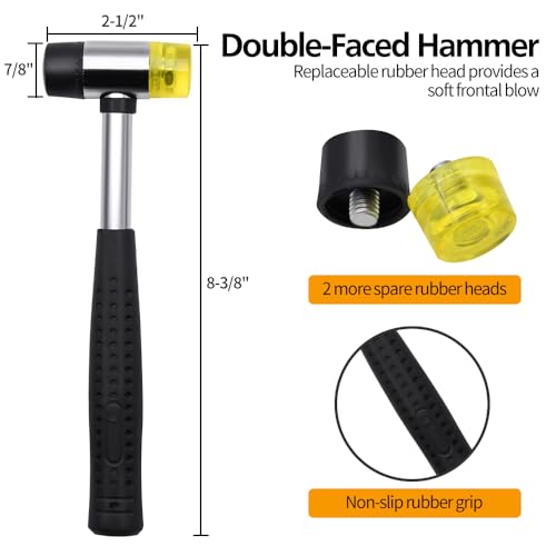 14pcs Pin Punch Set, including Universal Block, Pin Punches and Hammer - size: Pin Punches + Block