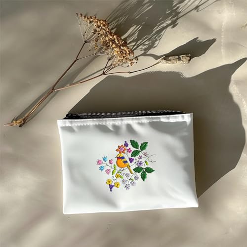 Peacoblue Bird and Flower Stick and Stitch Embroidery Patterns - color: Bird and Flower
