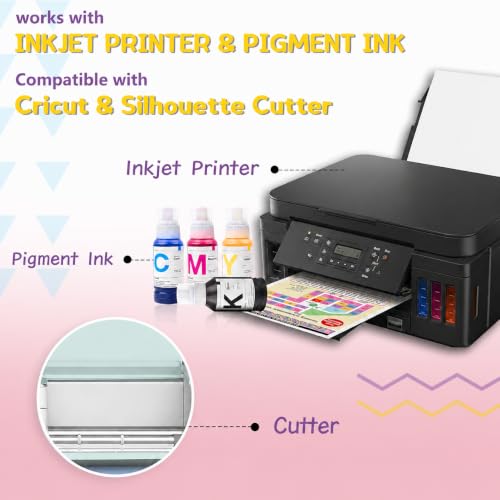 HTVRONT Heat Transfer Paper for Light T Shirts - 6 Sheets, 8.5" X 11" - color: Light, size: 6 Sheets