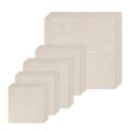 20 PCS Linen Natural Color Embroidery Fabric Pre-Cut - color: Natural Color 20 Pcs