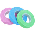3 Rolls Thimble Tape for Hand Sewing, Self-Adhesive Cotton Finger Protector, Breathable Finger Tape Adjustable Knitting Bandage for Quilting, Embroidery DIY Crafts (Green, Purple, Blue) - color: Green, Purple, Blue