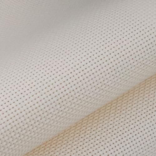 KCS one Piece 19" x 28"(48cmx72cm) 11CT Counted Cotton Aida Cloth Cross Stitch Fabric (Ecru) - color: Ecru