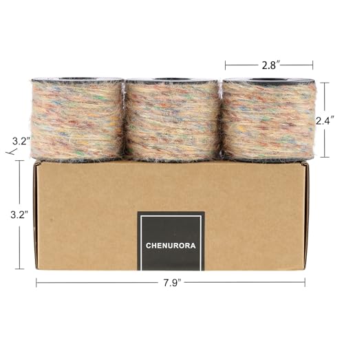 Sparkle Yarn, Colorful Yarn, Fuzzy Yarn for Crocheting Knitting Crafts, Set of 3 Rolls (Misty Starburst) - color: Misty Starburst