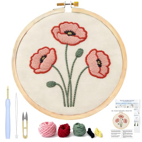 AohaiNova Punch Needle Kit for Adult Beginners,Punch Needling Water Lily - color: 06-Water Lily