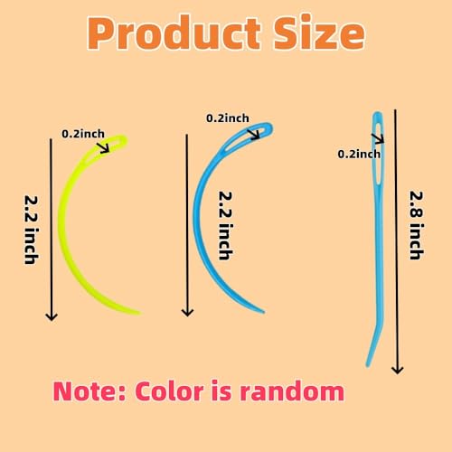 80PCS Plastic Yarn Needles Large Eye Blunt Tapestry Needles Crochet Projects Needles Bulk Safety Blunt Needles for Yarn (80)