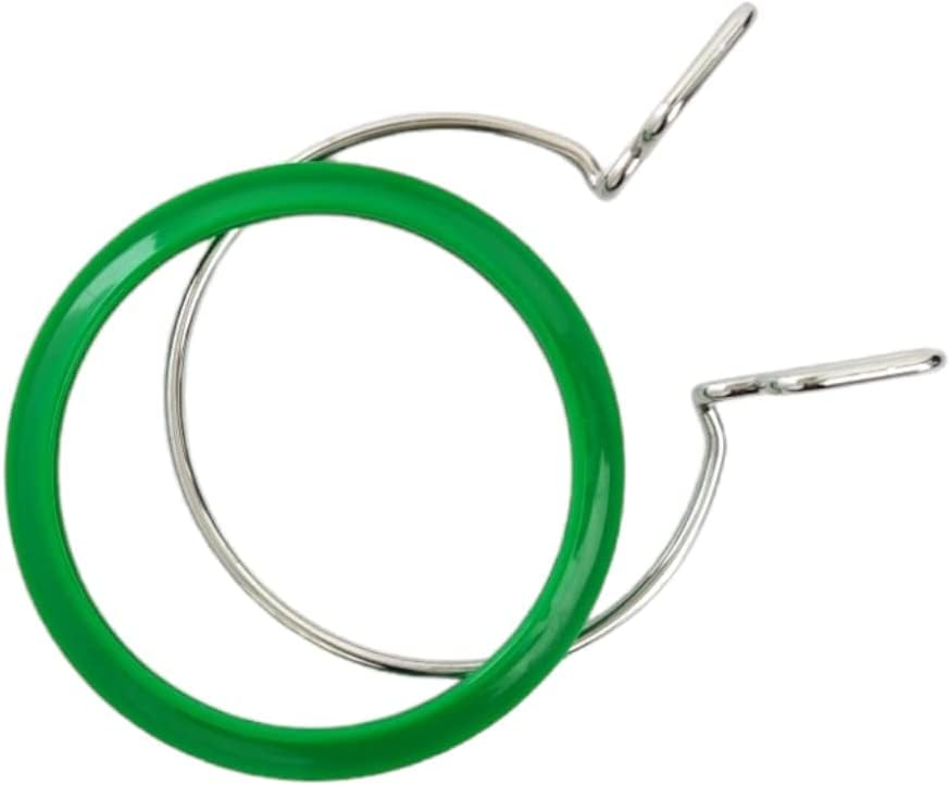 Nurge Metal Embroidery Hoops - Premium Spring Tension Embroidery Hoop for Cross Stitch - Durable Ring with Quick Release Safety Clip - Ideal for Crafters,Beginners & Professionals - Green - Small - color: Green, size: Small