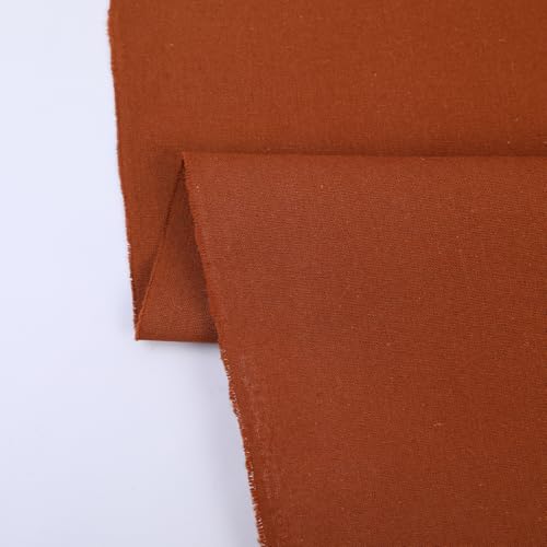 Brown Cotton Fabric for Sewing 59 Inch Wide Natural 100% Cotton Poplin Fabric by The Yard Soft Embroidery Cotton Material Apparel Cloth (Brown, 5 Yard) - color: Brown, size: 5 Yard