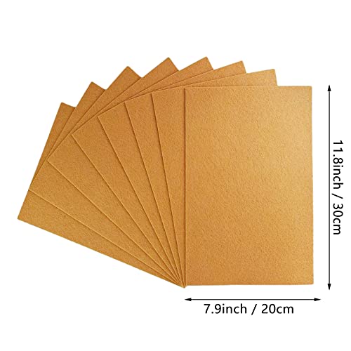 Jtnohx Stiff Felt, 2mm Thick Felt Sheets for Crafts, 8"x12" Hard Felt Fabric Squares 8Pcs for DIY Projects (Brown) - color: Brown