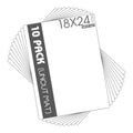 Mat Board Center 10 Pack Uncut Mat Boards, 18x24 White Matboards - size: 18x24