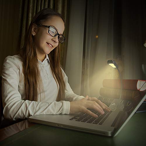Vekkia 3000K Warm LED Rechargeable Book Light - color: Jet Black