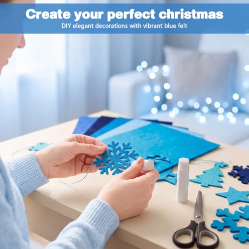 Tatuo 96 Pcs Christmas Stiff Felt Fabric Sheets, 8 Colors - color: 8 Colors