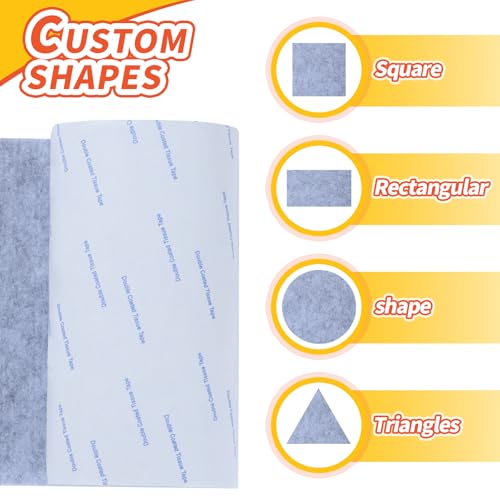Felt Furniture Pads, 40 x 5 x 0.12 Inch Felt Strips - color: Grey, size: 5" x 40" (1 Pack)