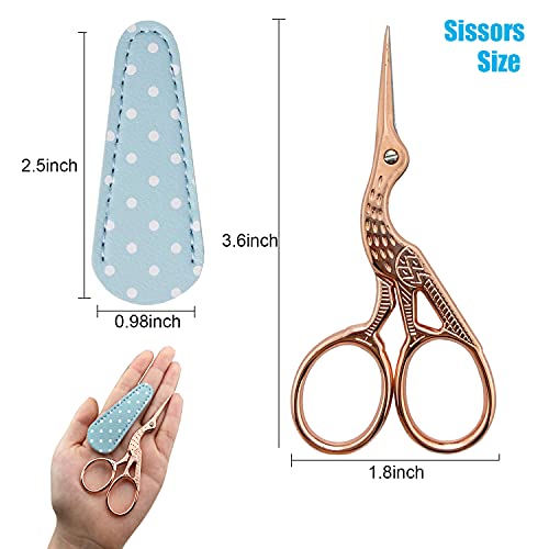 Weabetfu 3.6-inch Craft Scissors - Embroidery, Sewing, DIY Tools, Needlework, Artwork, Paper Cutting - color: Rose Gold
