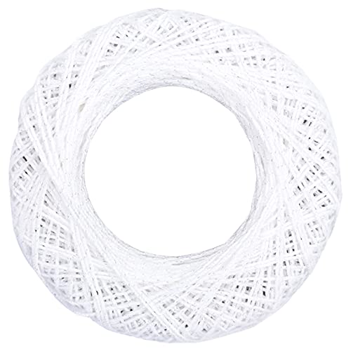 Aunt Lydia's Metallic Size 10 Crochet Thread, White/Pearl, Single - color: White/Pearl, size: Size 10