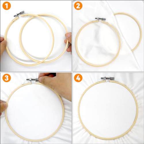 Faylapa 16 Pieces 5 Inch Embroidery Hoops Set Bulk - style: 5 inch 16Pcs