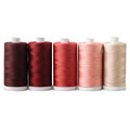 Connecting Threads Red Assorted 100% Cotton Thread Set - 5 Spools - color: Dusty Reds