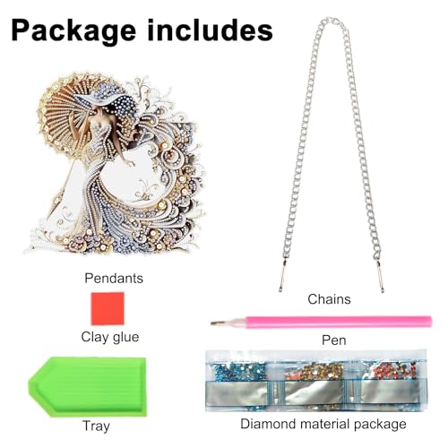 JISHSHAY Diamond Painting Pendant Beautiful Woman Diamond Art Hanging Ornament Gem Art Window Hanging Gem Painting Wind Chimes Mosaic Kits for Adults Windchimes Embroidery Sun Catchers Window Hangers - color: Beautiful Woman 2
