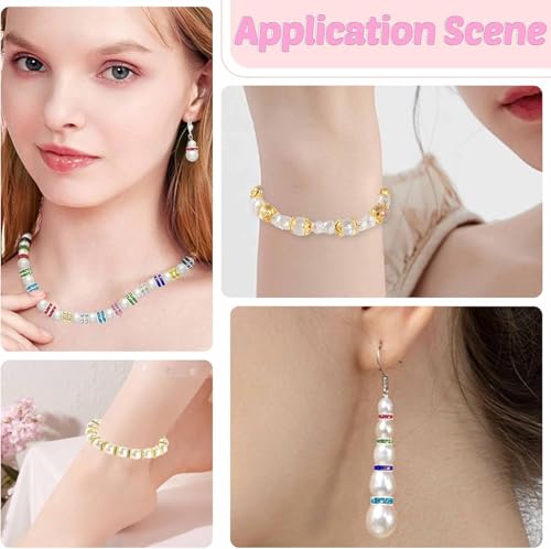Rhinestone Spacer Beads for Jewelry Making, Bracelet, Pen, Keychain, Crafts