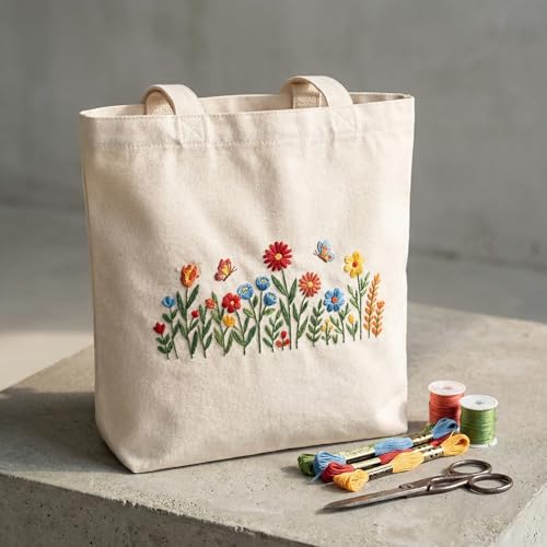 5 Pack Floral Stick & Stitch Embroidery Patterns, Water-Soluble