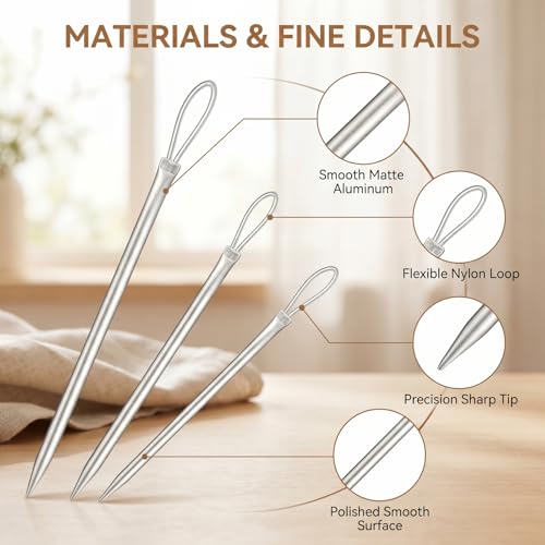 Eperlorit 12 Pcs Large Eye Yarn Needle 3 Sizes