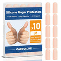 10 Pcs Silicone Finger Cots Protectors (Nude, M)