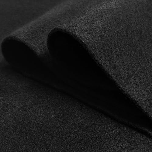 Jtnohx Craft Felt Sheets 1 Square Yard Felt Fabric Black 1.4mm - color: Black