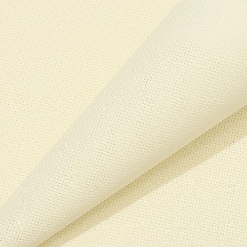 Aida Cloth 16 Count Cross Stitch Fabric,19×28inch (16CT,Off White) - color: Off White, size: 16CT