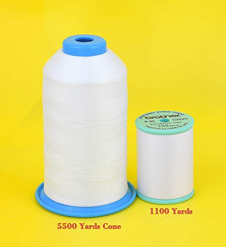 90wt X-Large Machine Embroidery Bobbin Threads Cones 2 Pack 5500 Yards Each
