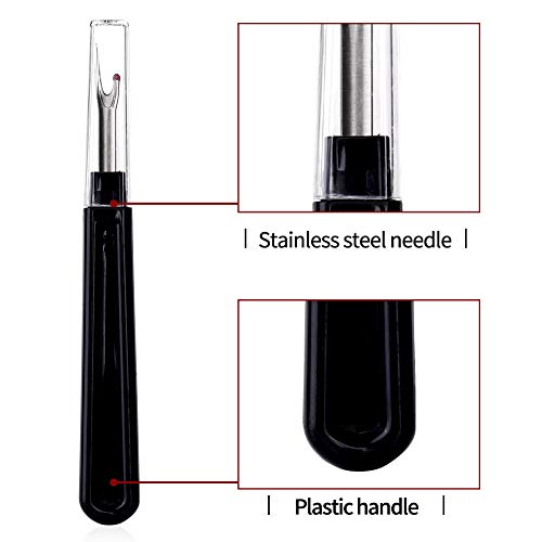 6 PCS Seam Ripper Set, 8 Pcs Sewing Thimble + 30 Pcs Sewing Needles, Ergonomic Grip Seam Ripper for Sewing Crafting and Removing Embroidery Hems and Seams