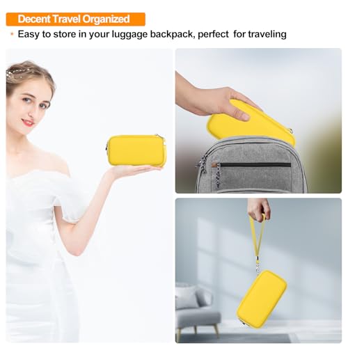 Elonbo Diabetic Supplies Travel Case for Glucose Meter Diabetes Testing Kit - color: Yellow+ Inside Yellow